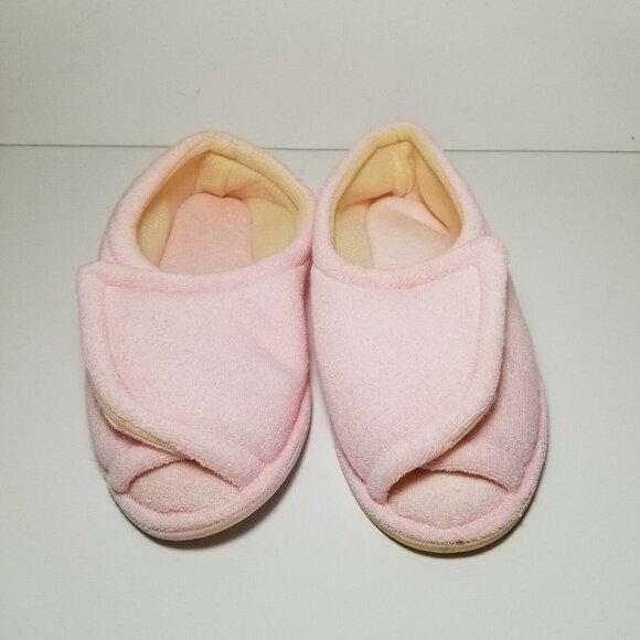 Tender Tootsies slippers pink size S french terry - Picture 2 of 9